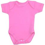 1 'One' Plain Coloured Baby Bodysuit/Vest Newborn -12 months CANDY PINK 9-12