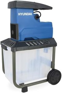 HYUNDAI Elektro-Gartenhäcksler GH28045E | 2.800W, max. 45 mm Aststärke | 60L Box | Selbsteinzug und Rücklauf | Leiser Walzenhäcksler