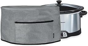 Crutello Crock Pot Cover Compatible with Hamilton Beach 6, 7 or 8 Quart Slow Cooker - Small Appliance Dust Cover Measuring 18.57" x 8.5" x 11.75"