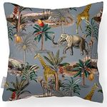 Izabela Peters Outdoor Cushions Waterproof, 60 cm, Filled Outdoor Cushion, Safari Voyage - French Grey, Garden Furniture Cushions, Outdoor Seat Cushions, Garden Chair Cushions