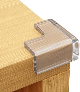 12-Pack Baby Proof Corner Protectors, Clear Furniture Safety Bumpers, Soft Rubber Foam Cushion Guards with Pre-Applied Adhesive, Child Proofing Pads for Tables, Cabinets, Desks, Glass Surfaces