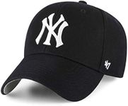 Compatible with New York Yankees Black & White '47 MVP Adjustable Cap Hat MLB Baseball One Size Fits Most