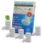 FREEMOVE Hydration Bladder & Water Bottle Cleaner Tablets - 30 Pack, All-Natural, Fast-acting, Smell & Residue Free > Effective Easy To Use Cleaning Kit For Your Water Bladders, Bottles & Hydro Flasks