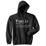 Funcle Definition Hoodie Funny Fun Uncle Family Graphic Novelty Sweatshirt Crazy Dog Novelty Hoodies Perfect for Uncle Soft Comfortable Funny Hoodies Black M