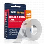 Unity Brand 3 Meter Multipurpose Double Sided Tape Heavy Duty - Adhesive Silicone Tape, Heat Resistant, Multi-Functional, Removable, Washable, Reusable Anti-Slip Gel Nano Grip Tape (2 PACK)