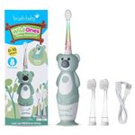 Brush-Baby WildOnes Kids Electric Rechargeable Toothbrush Koala, 1 Handle, 3 Brush Head, USB Charging Cable, for Ages 0-10 (Koala)