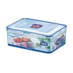 Lock & Lock HPL826 Rectangular Storage Container-Clear/Blue, 2.6 L