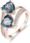 ADLSTIGH Mystic Topaz Rings Engagem