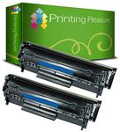 Printing Pleasure 12A 2612 Replacement for HP and Canon 2612A Toner Cartridge Compatible with Laserjet 1010 1012 1015 1018 1020 1022 3015 M1005 M1319F Canon i-SENSYS LBP2900 LBP2900i 2 Black