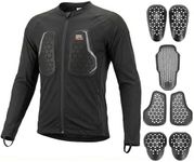 KEMIMOTO Motorcycle Mesh Armored Shirt for Men, with CE1 Certified Protective Gear Jacket, Breathable, Soft for All Seasons, Suitable for Motorcycling, Riding, Cycling, Off-Road Sports
