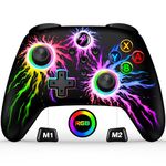 Wireless Switch Controllers for Nintendo Switch Controller/Switch Lite/OLED, RGB Switch Pro Controller support iOS/Android/PC, Switch Remote Gamepad with Macro/Turbo/Motion Control/Vibration/Wake Up