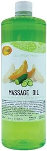 SPA REDI - Massage Oil, Cucumber Melon, 32 Oz - Professional Full Body Massage Therapy, Manicure, Pedicure - Relax Sore Muscles and Repair Dry Skin, Enhanced with High Absorption Oils and Vitamin E