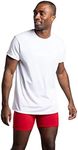 Fruit of the Loom Mens Lightweight Active Cotton Blend Undershirts, White, X-Large