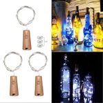 Akynite Bottle Cork Lights Cool White, 20 LEDs 2M String Fairy Lights, LED Gin Wine Bottle Lights for Dinner Party, Decoration Light for Wedding, Garden Table, Bedroom, Gift for Xmas, Pack of 3