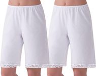 Under Moments Women's Cotton 20" Pettipants White 2XL -2PK