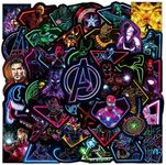 100pcs Superhero Avengers Stickers Classic Marvel Graffiti Stickers for Laptop Skateboard Luggage Water Bottle Car Bike Bumper Luggage,Vinyl Waterproof Stickers for Teen Kids