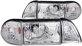 Anzo USA 121195 Ford Mustang Crystal w/Corner/Inner Corners Chrome Headlight Assembly - (Sold in Pairs)