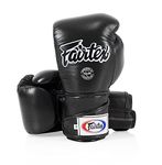 Fairtex BGV6 Angular Gloves: Premium Synthetic & Genuine Leather Construction | Unique Design, Locked Thumb |Multi-Layer Padding |Ideal for Boxing, MMA, Kickboxing & More(Black/16oz)