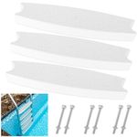 3PCS Universal 18" Swimming Pool Ladder Steps, Swimming Pool Replacement Ladder Steps,Heavy-Duty Molded Plastic Swimming Pool Ladder Rung Step with Stainless Steel Bolts,Fit for Most Pools