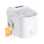 Kilig H01W Countertop Ice Maker Machine | 9 Bullet Ice in 6 Mins | Portable Ice Maker Machine with Self-Cleaning | Kilig Ice Maker for Home/Kitchen/Office/Party - White