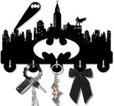 Batman Key Hook for Wall, Batman Decorative Key Holder for Wall, Key Hanging Organizer Rack Wall Mounted for Entryway Hallway, Gift for Batman Lovers