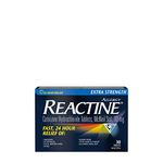 Reactine Extra Strength Antihistamine Tablets - 10mg Cetirizine Hydrochloride - 24 Hour Allergy Relief Medicine - 30 Count