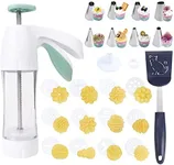 Cookie Spatula and Christmas Cookie Cutters-spritz cookie press gun kit +12 Cookie Discs+8 Icing Nozzles Perfect for DIY Cookie Maker and Cake Icing, for Home DIY, Biscuit Maker and Decoration