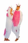 Unisex Blue Unicorn Pink Unicorn Onesie Fancy Dress Costume Hoody Pyjama Sleep wear Carnival Costume Pink Unicorn, M(height 160cm-170cm)