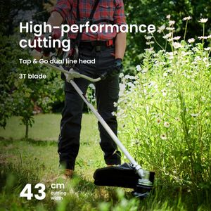 Mountfield MB33D Petrol Brushcutter, 43cm – 32.6cc, Bike Handle, Double Harness