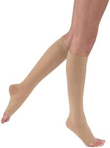 BSN Medical 119504 Jobst Compression Stocking, Knee High, Open Toe, 15-20 mmHg, Large, Natural