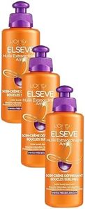L'Oréal Paris Elseve Soin-Crème Définissant - Pour Cheveux Bouclés - Huile Extraordinaire - 200 ml (Lot de 3)