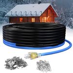 TOPDURE 160ft Heat Cables for Roofs and Gutters, 5w/ft, CSA ETL Certified, Constant Wattage Technology for Efficient Ice Dam Prevention, 120V
