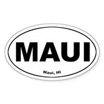 CafePress Maui (Hawaii) Oval Sticker Oval Bumper Sticker, Euro Oval Car Decal