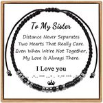 To My Soul Sister Gifts for Women Bracelet Birthday Christmas Thanksgiving Day Graduation Sister Gifts from Sisters for Best Friend Soulmate I Love You Morse Code Bracelets for Women