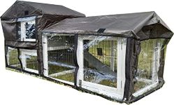 Eggshell RAIN COVER ONLY FOR LARGE SMOKEY XXL RABBIT HUTCH GUINEA PIG HUTCHES RUN RUNS LARGE 2 TIER WITH NIGHT SHUTTER