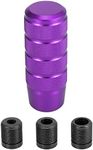 X AUTOHAUX Metal Universal 9.5cm Shift Knob Gear Shift Manual Transmission Stick Shift Knob Set for Car Purple