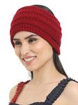 FabSeasons Winter Acrylic Skull Stretch Headband/Ear Warmer/Cap/Hair Accessory for Women & Girls Maroon