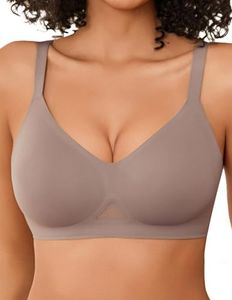 Avidlove Women's Seamless Bras Wireless Bra with Soft Support Full Coverage Tshirt Bra for Women with Padded Grayish Brown M