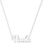 various Personalised Stainless Steel Name Pendant Necklace Silver - Personalised Gifts for Women, Mother, Girls, Couples or Best Friend, Platado, Stainless Steel, Not, Plateado, Stainless Steel, Not