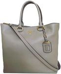 Prada Women's Gray Vitello Phenix S