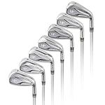 MacGregor Golf VIP -1' Carbon Steel Iron Set Men Right Hand 4-PW, Steel Shaft, Regular Flex