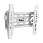 Intec brackets - White adjustable tilting TV wall bracket fits 19-43". Max VESA 200x200. 50kg rated