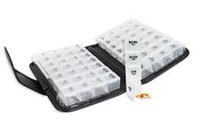 Pill Box Organiser Case Premium 14 Day Wallet Removable Daily Boxes Compartments Home