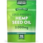 Hemp Seed Oil Capsules 3000mg | 90 Count | High Strength Natural Source of Omega 3, 6, and 9 | Beneficial Fatty Acids | by Nature's Truth