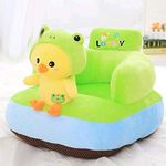 MIL Furnishings Baby Support Sitting Sofa Cushion Chair for Kids Infants Toddlers 0-4 yrs (Soft Toy, Green Birds)