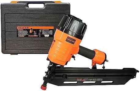 Valu-Air 9021C 21 Degree 3-1/2" Full Round Head Framing Nailer with Carrying Case and Interchangeable Trigger, Tool-Free Depth Adjust, and No Mar Tip