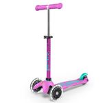 Micro Kickboard - Mini Deluxe LED 3-Wheeled, Lean-to-Steer, Swiss-Designed Micro Scooter for Kids, Ages 2-5 (Lavender)