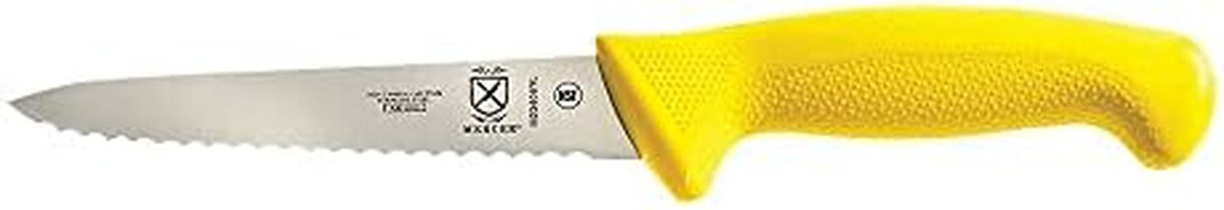 Mercer Culinary Millennia Color Handle Cutlery 6" Utility Knife (Wavy Edge) Yellow