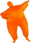 OZSTOCK Fan Operated Inflatable Fancy Chub Fat Masked Suit Costume Blow Up Dress (Orange)