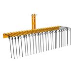 3 Point Hitch Pine Straw Rake,Spring Landscape Rake Pull Behind for Lawn Tractor,Durable Powder Coated Steel Dethatcher Rake Attaches to Cat 0 Cat 1 (60 INCH)